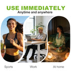 A lifestyle collage showing people using HOLYMOLY products during sports, at work, and for relaxation at home