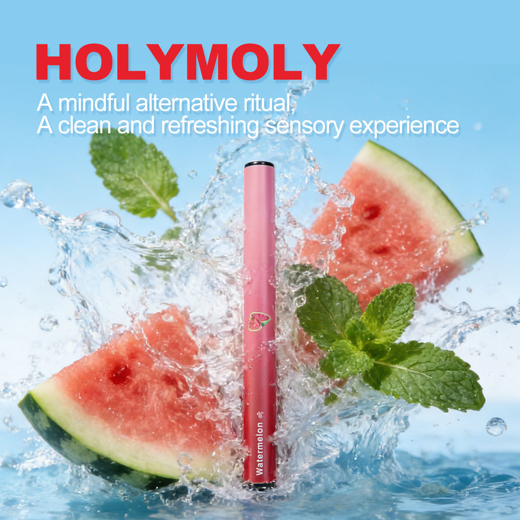 HOLYMOLY Watermelon herbal diffuser in water splash with fresh fruit and mint for a calming ritual