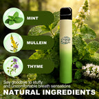 HOLYMOLY herbal diffuser with natural ingredients including Menthol, Mullein, and Thyme for smooth breath sensations