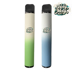 Two HOLYMOLY herbal diffusers on a white background: one with a green gradient representing Mint flavor and one with a blue gradient representing Melatonin (Lavender) flavor.